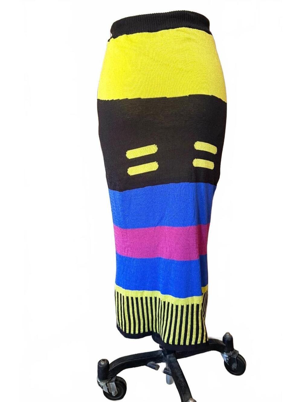 Vivienne Westwood Anglomania Striped Color Block Knit Maxi Skirt L Archive - Picture 2 of 8